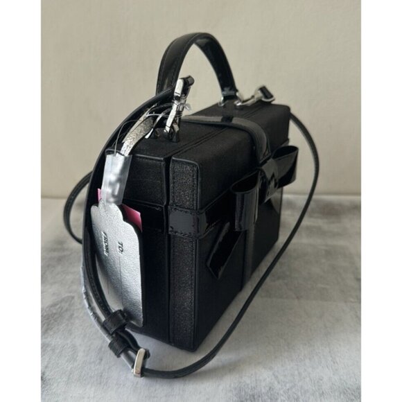 Kate Spade Wrapping Party Gift Box Glittering Crossbody Handbag Black - Picture 6 of 14